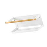 Maxbell Storage Rack No Drilling Multifunctional for Living Room Restroom Dormitory White Wood Guardrail