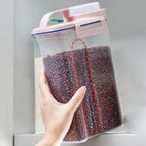 Maxbell Cereal Storage Container Storage Jars for Kitchen Baking Supplies Nuts 2.5kg Pink