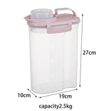 Maxbell Cereal Storage Container Storage Jars for Kitchen Baking Supplies Nuts 2.5kg Pink