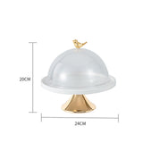 Maxbell Dessert Cupcake Display Tray with Dome Serving Platter for Events Birthday Aureate L
