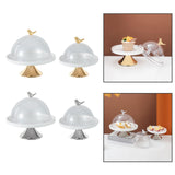 Maxbell Dessert Cupcake Display Tray with Dome Serving Platter for Events Birthday Aureate L