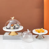 Maxbell Dessert Cupcake Display Tray with Dome Serving Platter for Events Birthday Aureate L
