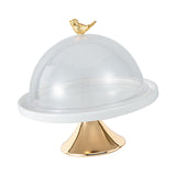 Maxbell Dessert Cupcake Display Tray with Dome Serving Platter for Events Birthday Aureate L