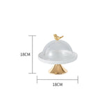Maxbell Dessert Cupcake Display Tray with Dome Serving Platter for Events Birthday S Aureate