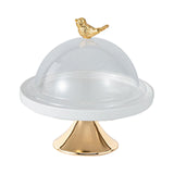 Maxbell Dessert Cupcake Display Tray with Dome Serving Platter for Events Birthday S Aureate