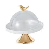 Maxbell Dessert Cupcake Display Tray with Dome Serving Platter for Events Birthday S Aureate