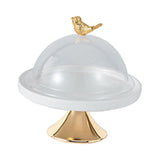 Maxbell Dessert Cupcake Display Tray with Dome Serving Platter for Events Birthday S Aureate