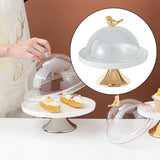 Maxbell Dessert Cupcake Display Tray with Dome Serving Platter for Events Birthday S Aureate