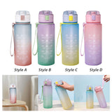 Maxbell 900ml water Bottle with Straw Gradient Colours Stylish Sturdy Style A
