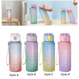 Maxbell 900ml water Bottle with Straw Gradient Colours Stylish Sturdy Style A