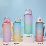 Maxbell 900ml water Bottle with Straw Gradient Colours Stylish Sturdy Style A