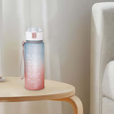 Maxbell 900ml water Bottle with Straw Gradient Colours Stylish Sturdy Style A