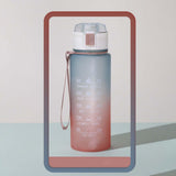 Maxbell 900ml water Bottle with Straw Gradient Colours Stylish Sturdy Style A