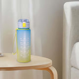 Maxbell 900ml water Bottle with Straw Gradient Colours Stylish Sturdy Style C