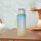 Maxbell 900ml water Bottle with Straw Gradient Colours Stylish Sturdy Style C