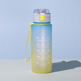 Maxbell 900ml water Bottle with Straw Gradient Colours Stylish Sturdy Style C
