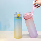 Maxbell 900ml water Bottle with Straw Gradient Colours Stylish Sturdy Style D