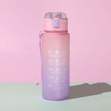 Maxbell 900ml water Bottle with Straw Gradient Colours Stylish Sturdy Style D