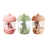 Maxbell Mini Air Humidifier Koala Bubble Tea Shaped Personal Humidifiers for Home Pink