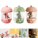 Maxbell Mini Air Humidifier Koala Bubble Tea Shaped Personal Humidifiers for Home Pink