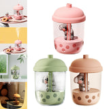 Maxbell Mini Air Humidifier Koala Bubble Tea Shaped Personal Humidifiers for Home Pink