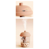 Maxbell Mini Air Humidifier Koala Bubble Tea Shaped Personal Humidifiers for Home Pink