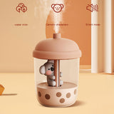 Maxbell Mini Air Humidifier Koala Bubble Tea Shaped Personal Humidifiers for Home Coffee