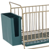 Maxbell Dish Drying Rack Dish Drainer Organizer Rack for Dining Room Restaurant Aureate Narrow