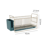 Maxbell Dish Drying Rack Dish Drainer Organizer Rack for Dining Room Restaurant Aureate Narrow