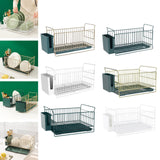 Maxbell Dish Drying Rack Dish Drainer Organizer Rack for Dining Room Restaurant Aureate Narrow