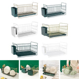 Maxbell Dish Drying Rack Dish Drainer Organizer Rack for Dining Room Restaurant Aureate Narrow
