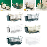 Maxbell Dish Drying Rack Dish Drainer Organizer Rack for Dining Room Restaurant Aureate Narrow