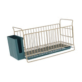 Maxbell Dish Drying Rack Dish Drainer Organizer Rack for Dining Room Restaurant Aureate Narrow
