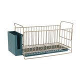 Maxbell Dish Drying Rack Dish Drainer Organizer Rack for Dining Room Restaurant Aureate Narrow