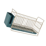Maxbell Dish Drying Rack Dish Drainer Organizer Rack for Dining Room Restaurant Aureate Narrow