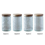 Maxbell Glass Storage Jars Food Container Cereal Container for Cupboard Shelf Pantry Style A