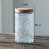 Maxbell Glass Storage Jars Food Container Cereal Container for Cupboard Shelf Pantry Style C