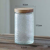 Maxbell Glass Storage Jars Food Container Cereal Container for Cupboard Shelf Pantry Style D