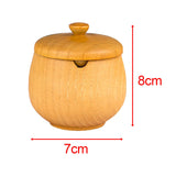 Maxbell Seasoning Pot Salt Bowl Server Salt Holder Kitchen Tool for Serving Kitchen Wood