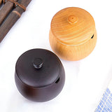 Maxbell Seasoning Pot Salt Bowl Server Salt Holder Kitchen Tool for Serving Kitchen Wood