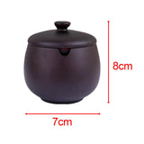 Maxbell Seasoning Pot Salt Bowl Server Salt Holder Kitchen Tool for Serving Kitchen Brown