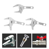 Maxbell Adjustable Wrench Short Shank 6-68mm Opening Range Repair Tool for Bathroom Style A