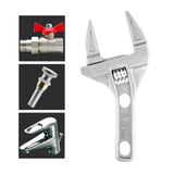 Maxbell Adjustable Wrench Short Shank 6-68mm Opening Range Repair Tool for Bathroom Style A