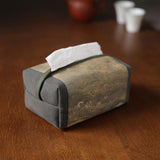 Maxbell Tissue Box Holder Creative Convenient Organizer for Tabletop kitchen Brown