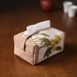 Maxbell Tissue Box Holder Creative Convenient Organizer for Tabletop kitchen Khaki