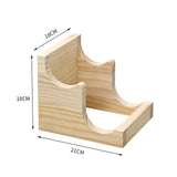 Maxbell Water Bottle Holder Organizer Holder for Dining Table Kitchen Restaurant 2 Slots Wood Color