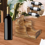 Maxbell Water Bottle Holder Organizer Holder for Dining Table Kitchen Restaurant 2 Slots Brown