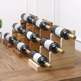 Maxbell Water Bottle Holder Organizer Holder for Dining Table Kitchen Restaurant 3 Slots Brown