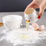 Maxbell Novelty Egg Yolk Separator Baking Assistant for Cooking Kitchen Bakery White