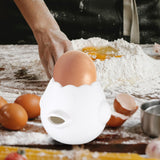 Maxbell Novelty Egg Yolk Separator Baking Assistant for Cooking Kitchen Bakery White